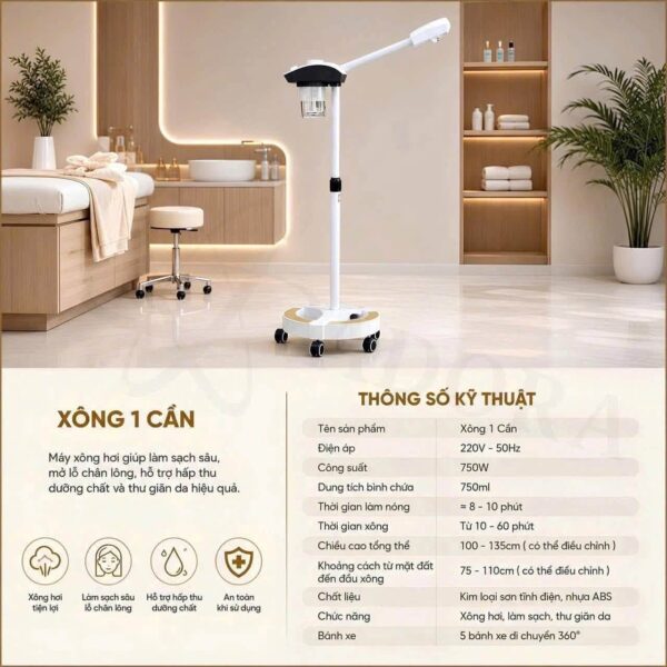Xông 1 cần nóng spa